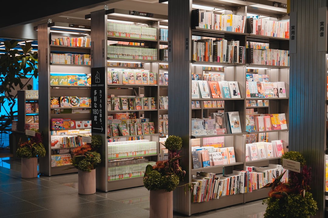 Bookstore shelves